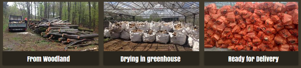 From Woodland to Greenhouse to dry and then ready for delivery.